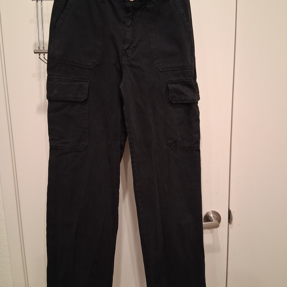 Zara Women,s Black Cargo Pants Usa Size 6/ Mex.28